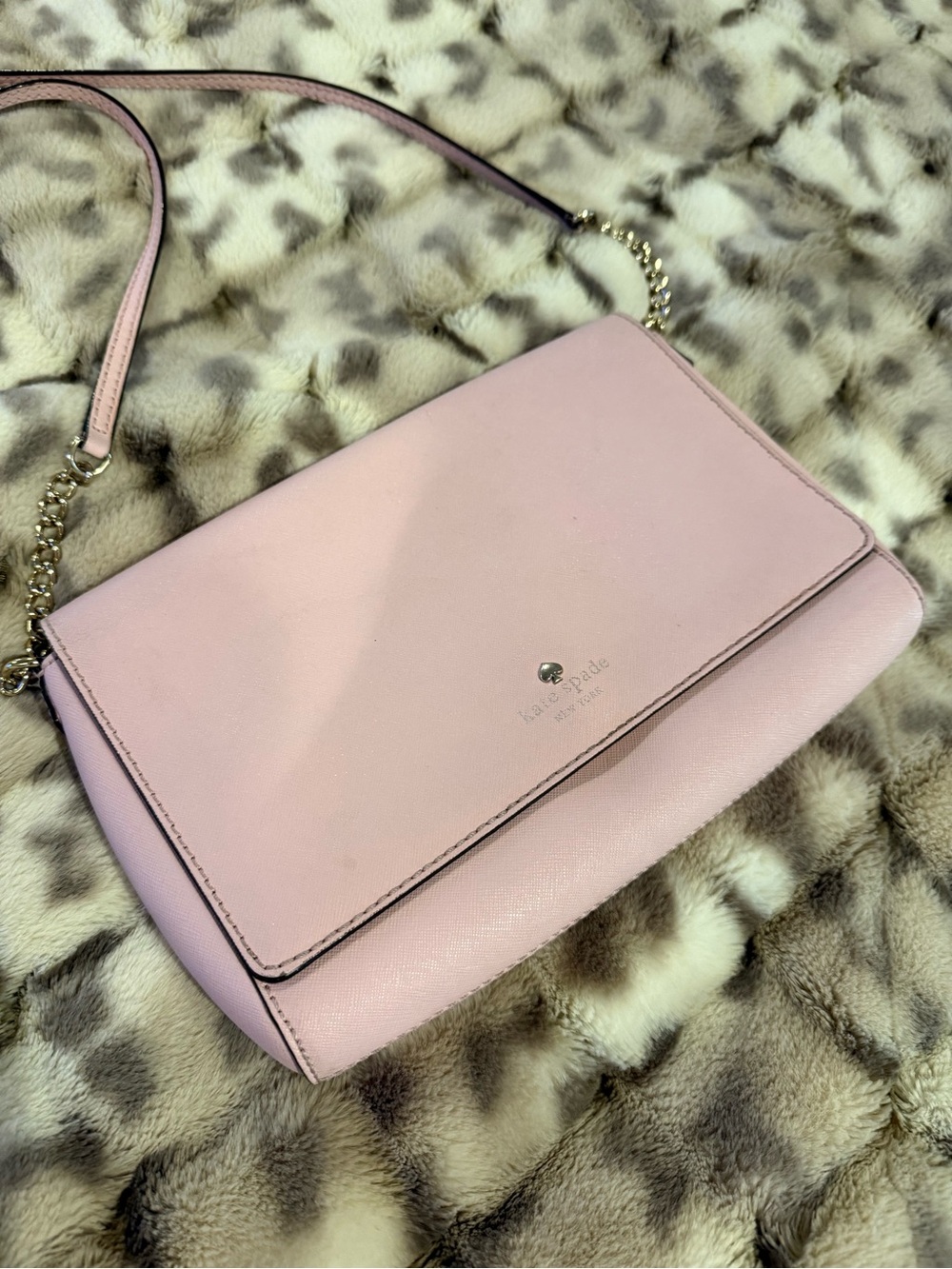 kate spade Pale Pink Saffiano Crossbody Shoulder Bag